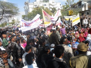 Mass Demonstration at Civil Lines
